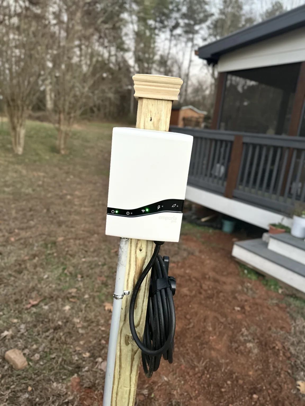 Outdoor Level 2 EV charger installation