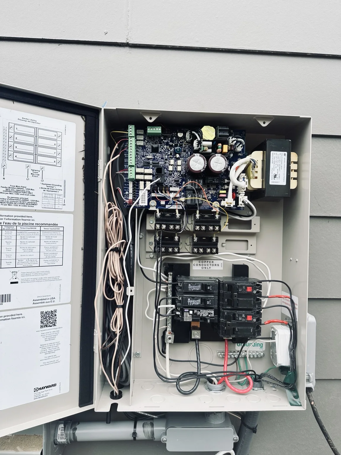Pool control panel